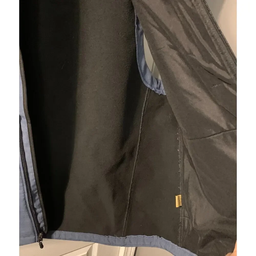 King Ranch Mens Field Vest Size XL Blue Workwear Western Fleece Lined Full Zip